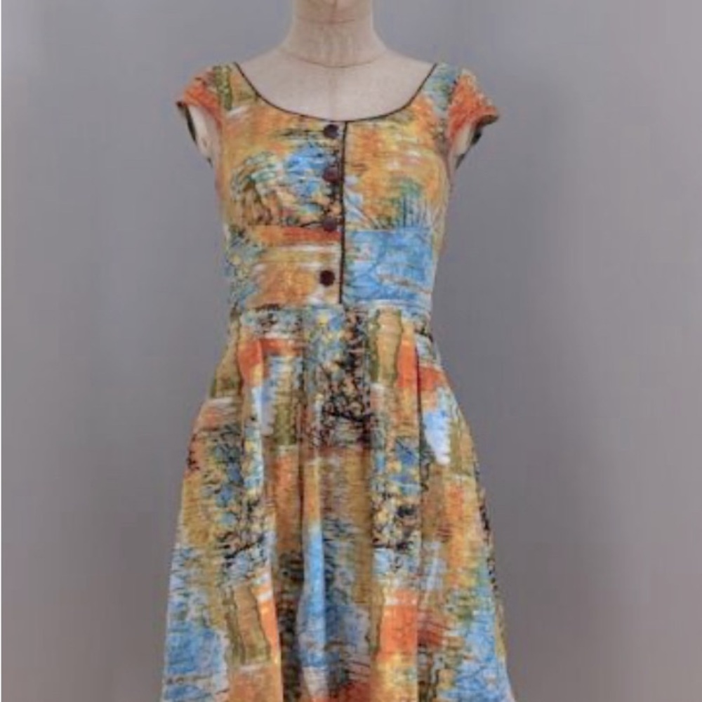 Retrolicious Darling Water Color Dress ModCloth